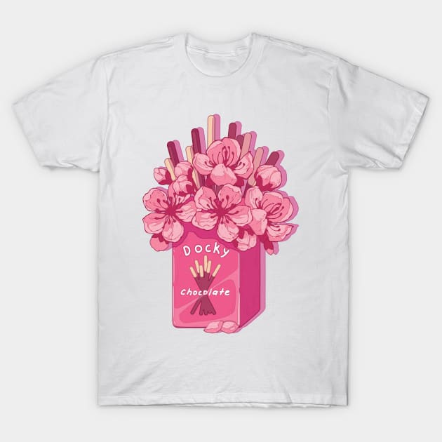 The cute pink sakura flowers and the japanese sweets T-Shirt by AnGo